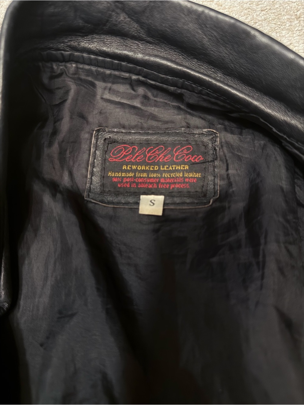 Vintage Pele Che Coco Black Leather Moto Jacket - Women’s Small - Picture 7 of 7